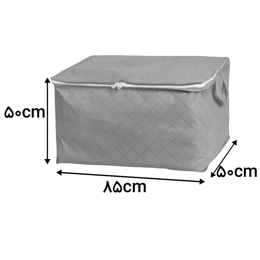 بقچه لباس زیپ دار پارچه ای سایز چهار (۵۰×۵۰×85)