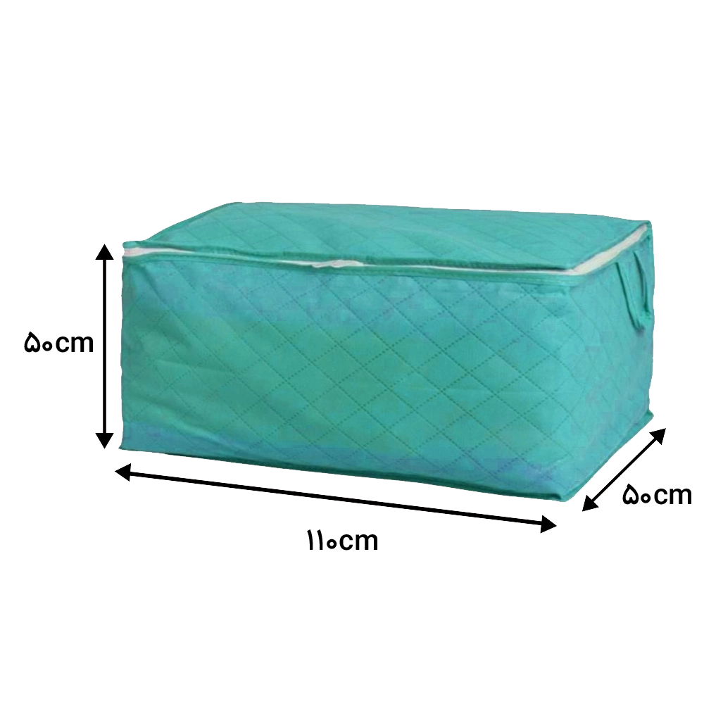 بقچه لباس زیپ دار پارچه ای سایز شش (۵0×۵0×۱1۰)